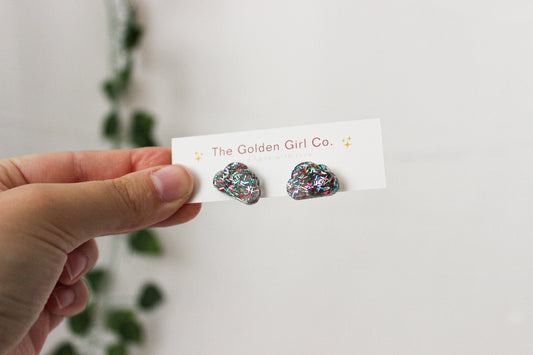 Resin Stud Earrings | Handmade Resin Earrings | Trendy Lightweight Stud Earrings