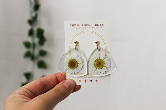 Resin Dangle Earrings | Handmade Resin Earrings | Trendy Lightweight Dangle Earrings