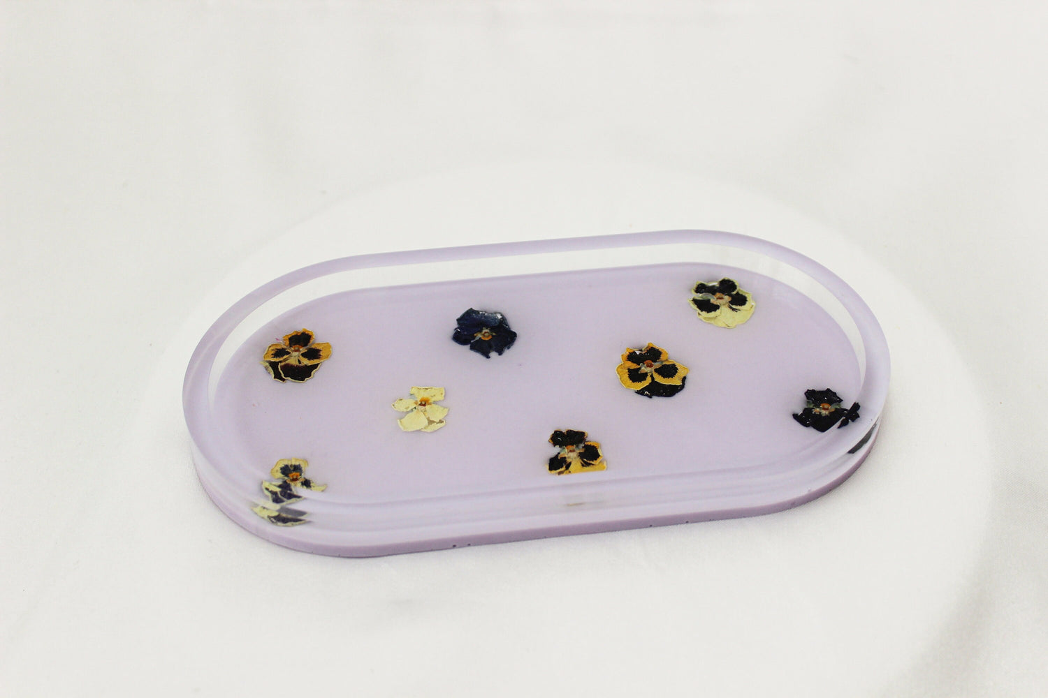 Handmade Resin Pill Tray | Dried Flowers | Bathroom Vanity Tray | Catch All Dish | Trinket Tray | Boho Decor | Bright Floral Resin Tray |