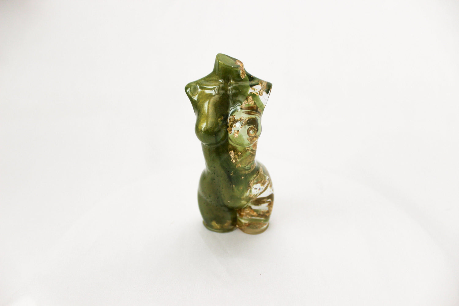 Green Resin Goddess Statue | 4 Inch Resin Goddess | Female Figure Decor | Female Body Statue | Boho Room Decor