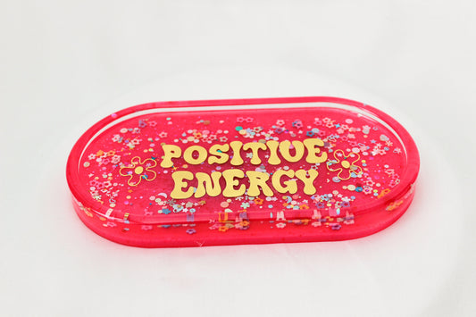 Handmade Resin Pill Tray | Dried Flowers | Bathroom Vanity Tray | Catch All Dish | Trinket Tray | Boho Decor | Bright Floral Resin Tray |